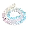 Transparent Painted Glass Beads Strands DGLA-A034-T6mm-A21-5