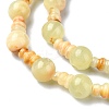Natural Xiuyan Jade 3-Hole Guru Bead Strands G-K149-48-3