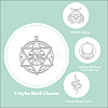 20Pcs 5 Styles 201 Stainless Steel Pendants STAS-DC0013-89-3