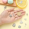 100Pcs 10 Styles Tibetan Style Alloy Pendants TIBEP-CJ0002-55-4