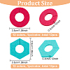 24Pcs 2 Style 12 Colors Felt Wine Glass Charms AJEW-BC0003-68-2