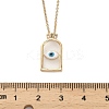 Arch with Evil Eye Brass Enamel Pendant Necklaces LS-NJEW-H051-02G-5