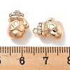 Brass Micro Pave Cubic Zirconia Charms KK-M102-55G-3