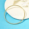 Ion Plating(IP) 304 Stainless Steel Simple Plain Bangle for Women BJEW-F461-01A-G-1