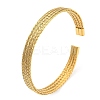 304 Stainless Steel Wire Mesh Cuff Bangles for Women LS-BJEW-D022-01B-G-2