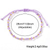 Glass & Brass Beads Braided Bead Bracelets LS-ZQ2730-3