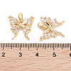 Brass Micro Pave Cubic Zirconia Pendants KK-C051-44G-3