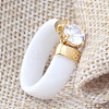 Flat Round Porcelain Finger Rings for Women Men FS-WG6D31E-02-1