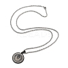 Retro Mandala 201 Stainless Steel Box Chain Constellation Pendant Necklaces for Women Men NJEW-M223-01F-3