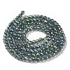 Electroplate Transparent Glass Beads Strands LS-GLAA-H021-01B-FR01-4
