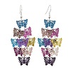 430 Stainless Steel Dangle Earrings EJEW-B157-01D-4