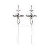 Viking Knot 316 Stainless Steel Ear Wrap Crawler Hook Earrings AJEW-C044-19AS-4