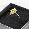 304 Stainless Steel Cuff Rings for Women RJEW-B118-01G-1