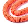 Flat Round Handmade Polymer Clay Beads CLAY-R067-12mm-12-3