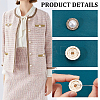 24Pcs 4 Styles 1-Hole Alloy Rhinestone Shank Buttons BUTT-NB0001-73-5