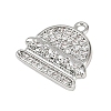 Brass Micro Pave Clear Cubic Zirconia Pendants LS-KK-L238-16P-2