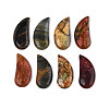 2Pcs Natural Red Picasso Stone/Polychrome Jasper Pendants G-N348-07-1