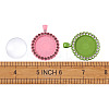 DIY Flat Round Pendant Making Kits DIY-TA0008-46-7