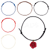100Pcs 5 Colors Waxed Polyester Cord Bracelets Making BJEW-DR00002-1