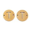 PVD Vacuum Plating 201 Stainless Steel Hollow Flat Round Links FIND-R149-03T-G-1