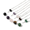 Natural Gemstones Pendant Necklaces NJEW-JN01611-1