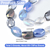 3 Strands Electroplate Glass Beads Strands EGLA-PA0001-25B-2