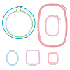 7Pcs 7 Styles Adjustable ABS Plastic Embroidery Hoops EMBR-OC0001-01-1