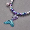 Plastic Imitation Pearl Stretch Bracelets and Necklace Jewelry Sets SJEW-JS01053-02-4