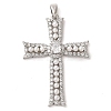 Rack Plating Brass Micro Pave Cubic Zirconia Pendants and ABS Imitation Pearl KK-H476-04P-RS-1