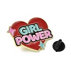 Word Girl Power Alloy Enamel Pins for Clothes for Women JEWB-F043-01D-3