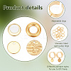 DIY Flat Round Charms Cuff Ring Making Kit DIY-DR0001-22G-3
