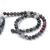 Natural African Bloodstone Beads Strands G-R345-8mm-50-2