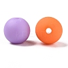 Rubberized Style Imitated Silicone Acrylic Beads MACR-T048-01B-05-2