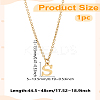 304 Stainless Steel Letter Pendant Necklaces NJEW-LP0001-53S-G-2