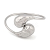 Non-Tarnish 304 Stainless Steel Textured Teardrop Bangles BJEW-M042-03P-1