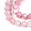 Anti-Tarnish Electroplate Bicone Glass Beads Strands EGLA-T021-6mm-16-02-3