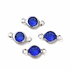 304 Stainless Steel with Glass Connector Charms LS-STAS-G305-08P-04-3