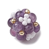 Natural Amethyst & Glass Seed Cluster Beads PALLOY-MZ00591-03-3