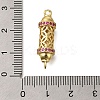 Rack Plating Brass Micro Pave Cubic Zirconia Hollow Column Links Connector Charms ZIRC-F142-50A-B01-3