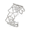 Hollow 304 Stainless Steel Cuff Bangles for Women LS-BJEW-L709-03P-2