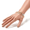 Natural Aquamarine Chip Beaded Bracelet BJEW-TA00032-04-3