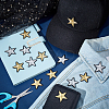 AHADERMAKER 40Pcs 2 Style Star Pattern Cloth Computerized Embroidery Iron On/Sew On Patches PATC-GA0001-07-5