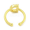 Rack Plating Brass Open Cuff Rings for Women RJEW-F162-01G-D-3