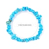 Howlite Chips Stretch Bracelets BJEW-JB01308-06-3