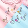 Transparent Acrylic with Glass Pendant Decorations HJEW-JM04643-1
