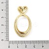 Rack Plating Brass Micro Pave Clear Cubic Zirconia Pendants KK-H474-19G-01-3