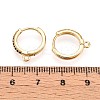 Brass Micro Pave Cubic Zirconia Hoop Earring Finding KK-N261-51A-G-3