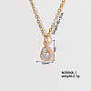 Chic Minimalist Teardrop Brass Micro Pave Cubic Zirconia Pendant Necklaces FG4743-1-1