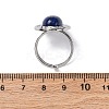 Oval Natural Lapis Lazuli Finger Rings RJEW-M063-01P-14-5
