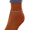 Iron Rhinestone Multi Layered Anklets for Women WG048A3-02-3